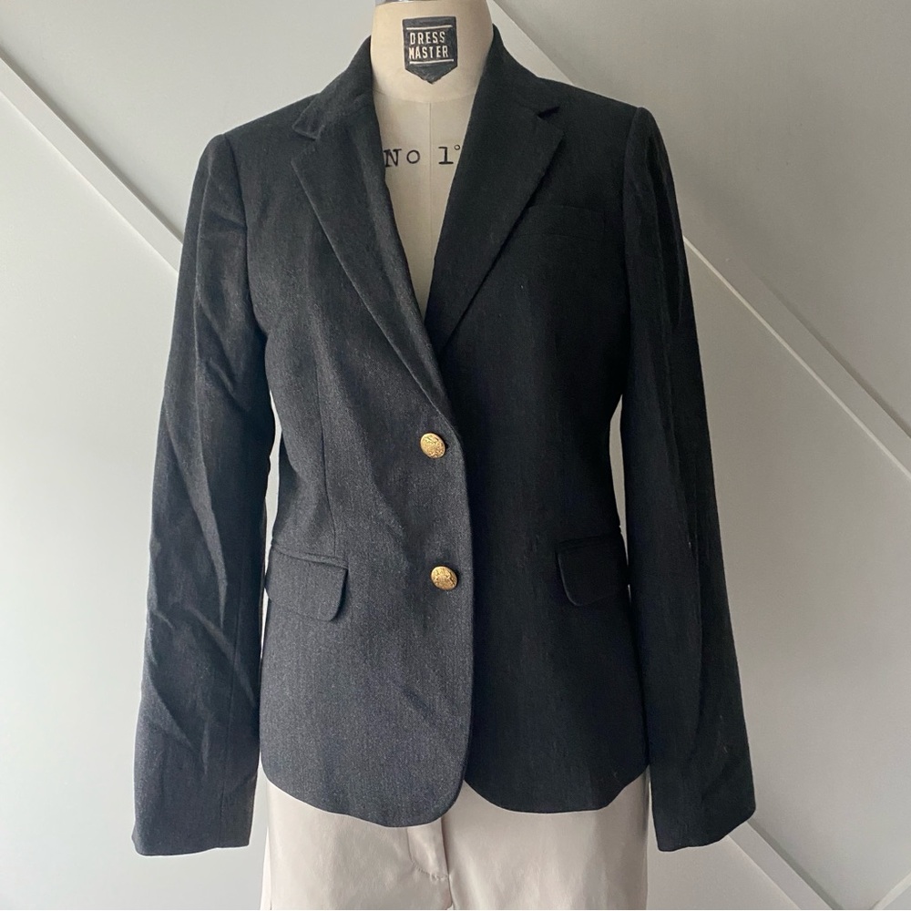 J.Crew Factory Single Breasted Wool Blend Blazer Size 6 | Classic Tailored